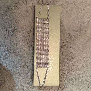 Silver Rhinestone Choker